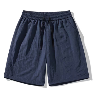 Shorts en nylon pour hommes, couleur bleu marine, taille mi-haute, pour l'été, idéal pour la gym et l'entraînement, service OEM - Product Image 1