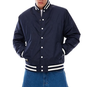 Chaqueta de satén de béisbol personalizada para hombre con forro acolchado bordado Varsity personalizado de poliéster 100% para hombre - Product Image 2