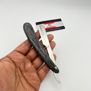 High Quality Wooden Handle Men's Face Shaving <b>Razor</b> for Barber Salon Use Stainless Steel <b>Single</b> <b>Blade</b> Non-Disposable Custom Logo - Product Image 1