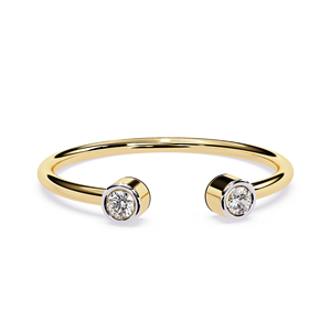 Anillos Apilables Clásicos y Sencillos de Oro Sólido de 14K con Diamantes Cultivados en Laboratorio CVD HPHT, para Uso Diario - Product Image 1