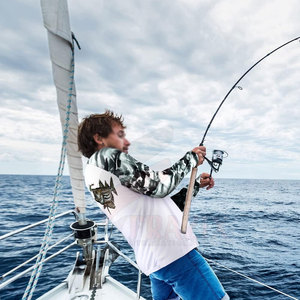Fishing <b>Shirt</b> Lightweight Breathable Quick Dry Uv Protection Outdoor Fishing Clothing Long Sleeve Moisture Control Fabric - Product Image 5