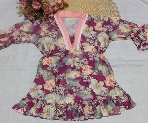 Haut en coton imprimé RICH LOOK, prêt-à-porter, séchage rapide, style ethnique pour femme, couleur bordeaux, en stock - Product Image 3