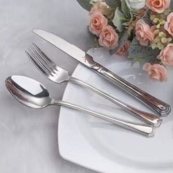 Ensemble de couverts en acier inoxydable à manche épais, poli miroir, écologique, robuste, personnalisable OEM&ODM (cuillère et fourchette) - Product Image 6