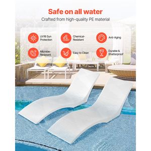Set di 2 Chaise Longue Galleggianti per Piscina, per Profondità d'Acqua Fino a 5 Pollici, Galleggianti e Zattere Fisse per Piscina - Product Image 3