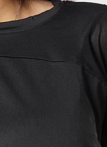 T-shirt femme printemps automne coupe ample pull-over couleur unie brodé streetwear décontracté - Product Image 5