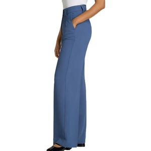 Pantalones formales de mujer de alta calidad con cierre de cremallera plisado, fabricante OEM de pantalones personalizados para damas, pantalones de mujer de color sólido. - Product Image 5