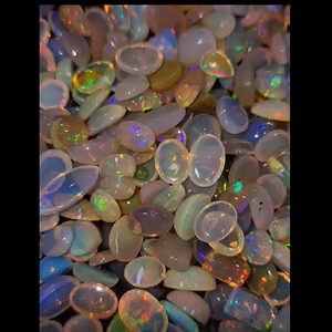 180 pièces d'opale éthiopienne naturelle 10mm à 17mm ovale poire Cabochon 372 Cts Lot Iroc ventes qualité blanc opale pierres précieuses cabine US $196 - Product Image 4