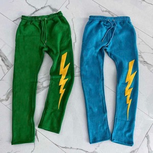 Bulk Professional <b>Stacked</b> Sweatpants Signature Brushed Fleece Custom Branding Factory Wholesale Direct Price - Product Image 5