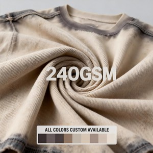 Camiseta Vintage de Hombre con Lavado Ácido, Estilo Oversize, Streetwear, Algodón Pesado, Casual, Manga Corta, Bordado Personalizado, Camiseta Lisa - Product Image 6