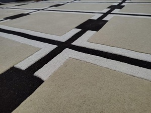 Alfombra Moderna Beige Marrón con Diseño Geométrico, Hecha a Mano con Lana Suave, Alfombra de Lujo para Sala de Estar, Dormitorio, Oficina, Decoración de Piso - Product Image 3