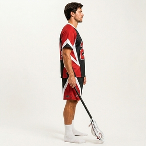 Uniforme de Lacrosse Personalizable, Top 100% Poliéster, Precio Razonable, con Servicio OEM, Oferta en Venta, Uniforme de Lacrosse Transpirable - Product Image 4