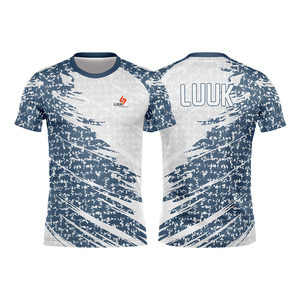 เสื้อยืดผู้ชายทรงปกติ คอกลม แขนสั้น ลายพิมพ์สปอร์ต ผ้าถัก 100% โพลีเอสเตอร์ ดีไซน์เรียบง่าย ระบายอากาศได้ดี เป็นมิตรต่อสิ่งแวดล้อม - Product Image 4