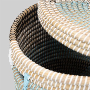 Handcrafted Natural Straw Laundry <b>Basket</b> <b>Lid</b> Handmade Storage <b>Basket</b> Wholesale eco-friendly Made Viet Nam - Product Image 5