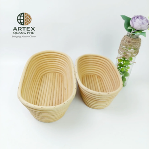 Juego de Cestas Banneton Ecológicas Ovaladas de Ratán Antiadherentes para Fermentación de Masa para Pan Artesanal ARTEX QUANG PHU - Product Image 2