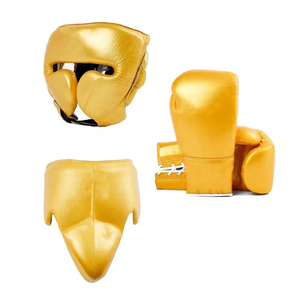 Ensembles de boxe professionnels de qualité supérieure avec gants en cuir véritable et protège-guêtres pour l'entraînement MMA Sanda, matériaux EVA et PU - Product Image 2