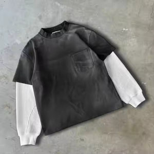 T-shirt en coton double couche de qualité supérieure pour homme avec impression de logo personnalisé |   Tissu lourd |   Fabricant en gros OEM et ODM - Product Image 5