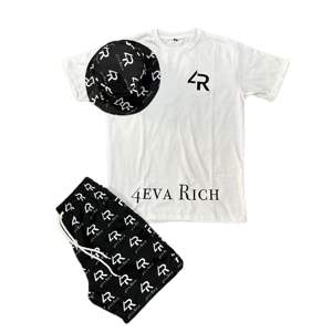 Ensemble deux pièces pour homme, été, t-shirts à manches courtes 100% coton + shorts en nylon, tenue décontractée ample et respirante, survêtement d'été - Product Image 4