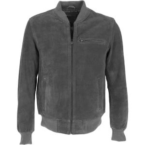 Chaqueta Bomber de Cuero de Gamuza para Hombre de Alta Calidad, Color Marrón Oscuro, Moda de Invierno con Cuello Alto y Cierre de Cremallera, Servicio OEM - Product Image 5
