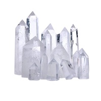 Baguette de guérison en cristal, pierre précieuse de Reiki, 1 pièce, pointe de Quartz transparent, Obelisk, acheter depuis N H AGATE, vente en gros