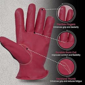 Guantes de Pesca Mecánicos Anti-Impacto Personalizados de MEHAR DIN INDUSTRY, de Cuero, con Protección TPR, Palma Reforzada, Diseño Ergonómico - Product Image 6