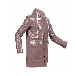 Chaqueta Impermeable de PVC Unisex, Chaqueta de Lluvia de Seguridad Ultra Resistente, Abrigo Largo para Exteriores, Estilo Urbano, Invierno - Product Image 5