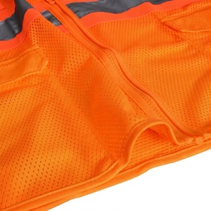 Gilet de sécurité haute visibilité de classe 2, réfléchissant, imperméable, avec fermeture éclair et plusieurs poches pour les travailleurs de la signalisation routière - Product Image 4