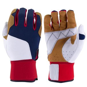 Gants de frappe en cuir rouge, blanc, bleu, marron, respirants, avec fermeture auto-agrippante, unisexes, pour adultes, pour l'entraînement - Product Image 6