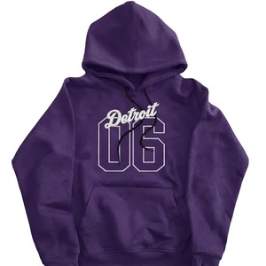 Sweat-shirt à capuche imprimé pour homme, violet, en coton French Terry, décontracté, pour l'automne, avec logo sur le devant, coupe classique - Product Image 1