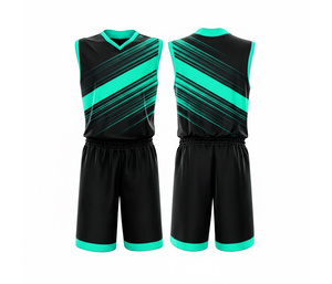 Custom Youth Basketball Uniform Sublimation Jersey Shorts Set for Dry Breathable Polyester Jersey And Shorts For <b>Men</b> Women - Product Image 3