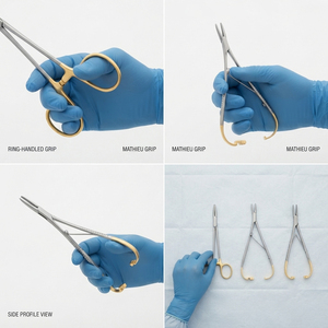 Porte-aiguille Mathieu, instrument chirurgical manuel en acier inoxydable de haute qualité, certifié CE, forceps chirurgical pour hôpital médical - Product Image 3