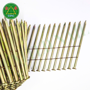 Clous en acier industriel de qualité supérieure, 2,75 pouces, résistants à la rouille, tête à motif, finition chromate jaune - Product Image 3