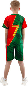 Ensemble de maillots de football personnalisés pour enfants, rouge, vert, jaune, impression sublimée - Product Image 4