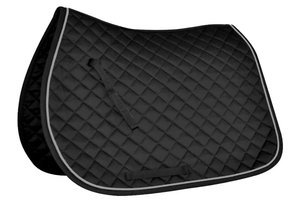 All Purpose Saddle Pad Camouflage Green Black Quilted Polyester <b>Fleece</b> Lining With Girth Strap - Product Image 3
