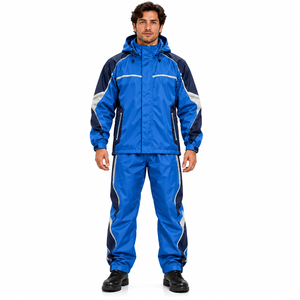 Custom Motorcycle Rain Suit Waterproof Heavy Duty <b>Raincoat</b> Reflective Mens Motorbike Riding Jacket Trousers <b>Festival</b> Wear - Product Image 5
