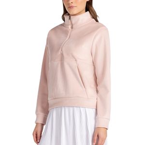 Custom <b>Women</b> <b>Quarter</b> <b>Zip</b> Pullover Long Sleeve Active Top Breathable Quick Dry Fitness Shirt OEM ODM Wholesale Supplier - Product Image 6