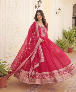 Latest women Wedding Wear Heavy <b>Sequins</b> Embroidery work Anarkali gowns Collections for Women <b>Plus</b> <b>Size</b> Indian Pakistani Gowns - Product Image 1