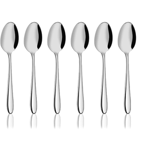 Cuchara de Postre Ecológica de Acero Inoxidable con Acabado Espejo y Mango de Latón Chapado en Oro, Juego de Cubiertos de Alta Calidad para Regalos - Product Image 4