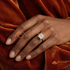 14K/18K Gold Round Cut Solitaire Engagement Ring with Twisted Vine Design & Accent <b>Stones</b> | Luxury Wedding Jewelry for Women - Product Image 4