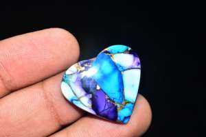 Rose violette Dahlia Cœur turquoise - Product Image 4