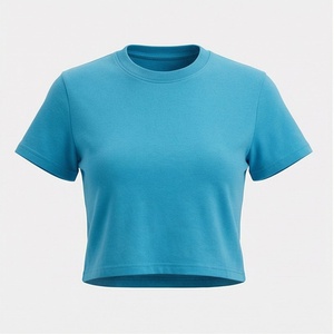 Camisetas Cortas de Algodón Ligero para Mujer, Personalizadas con Logotipo, Ropa Deportiva Transpirable de Primera Calidad, Color Personalizado - Product Image 1