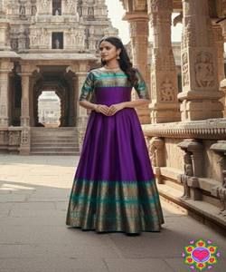 Kurti de Algodón con Tejido Zari de Lujo, Prenda Étnica Multicolor para Mujer, de Secado Rápido, Precio al por Mayor, Ideal para Fiestas - Product Image 3