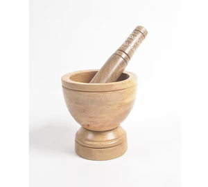 Mortero y pilón de madera de diseño popular, hechos a medida, para moler especias y medicamentos, ideales para hierbas. - Product Image 3