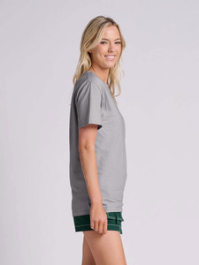 T-shirt unisexe Jerzees 363M 100 % coton prérétréci, vente en gros, T-shirt classique en coton Jerzees 363M unisexe gris à manches courtes - Product Image 2