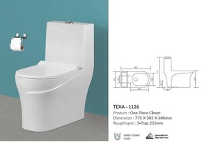 Armario de baño de una pieza con dimensiones de 775x385x680 mm, con sifón en S de 225 mm y un increíble sistema de descarga. - Product Image 3