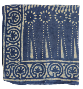 Indian Handmade Block Printed 100% Cotton Bandana-Unisex <b>Square</b> Headscarf & Neck <b>Scarf</b> Floral Pattern Casual Spring/Summer Gift - Product Image 5
