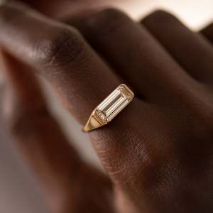 Women's Emerald Cut Diamond Engagement <b>Ring</b> 14K Gold Classic Style IGI Certified - Product Image 2