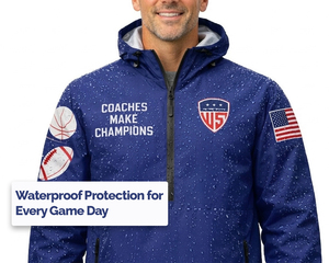 Wilcare Coach Hooded <b>Half</b>-<b>Zip</b> Canvas Windbreaker <b>Jacket</b> Lightweight Waterproof Eco-Friendly OEM Service Unisex Winter Training - Product Image 4