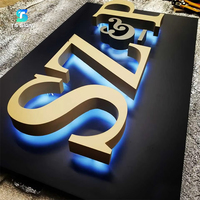 Letras Retroiluminadas de Fácil Instalación, Letrero de Acrílico LED 3D con Halo, Logotipo Iluminado para Exhibición Comercial, Letrero con Nombre Iluminado Personalizado