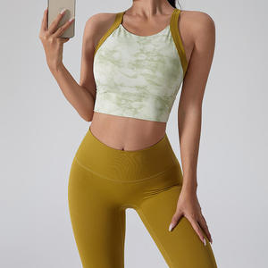Soutien-gorge de sport Freandy à maintien élevé, respirant, écologique, bleu clair, haut de yoga, vêtements de sport pour femmes, léger, en Spandex - Product Image 2