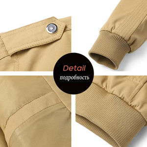 Chaqueta Casual de Mezclilla para Hombre, Cuello Alto, Impermeable, Resistente al Viento, con Múltiples Bolsillos, Parka de Alta Calidad para Invierno - Product Image 6